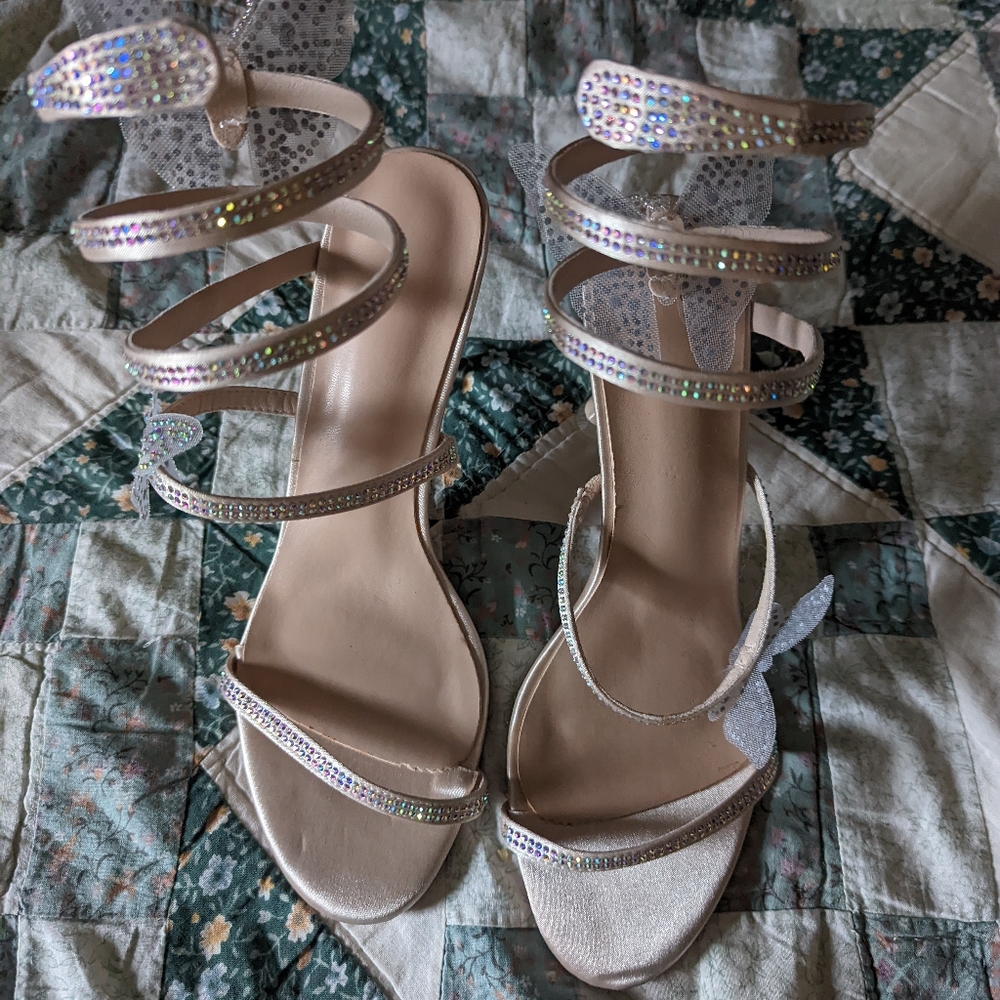 Butterfly wrap around heels